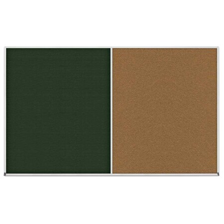 United Visual Products Enclosed Corkboard, 1 Door, 48"x36", 4" Fra UV3402-WHITE-CORK